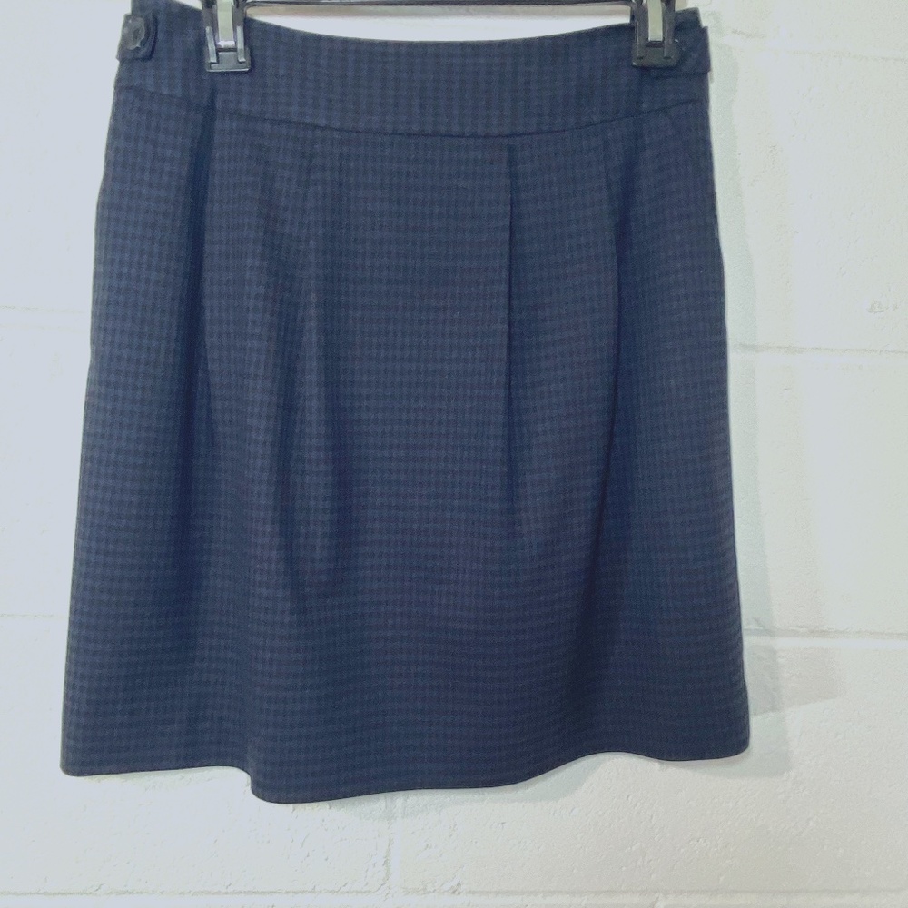 Halogen Blue & Black Checkered Mini Skirt
